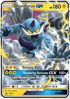Thundurus-GX z edície SM Black Star Promos, karta č.SM133
