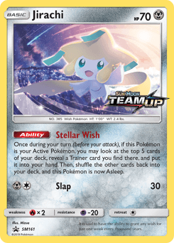 Jirachi z edície SM Black Star Promos, karta č.SM161