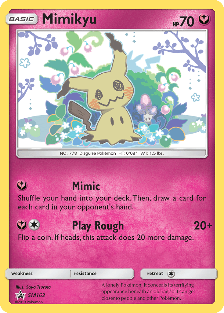 Mimikyu z edície SM Black Star Promos, karta č.SM163