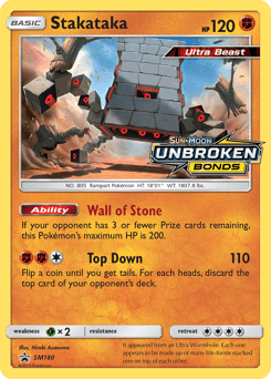 Stakataka z edície SM Black Star Promos, karta č.SM180