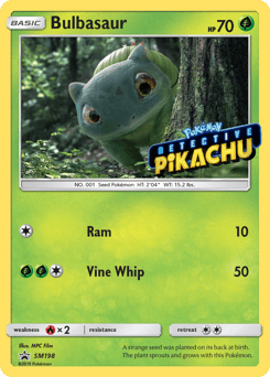 Bulbasaur z edície SM Black Star Promos, karta č.SM198