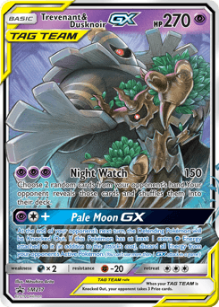 Trevenant & Dusknoir-GX z edície SM Black Star Promos, karta č.SM217