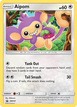 Aipom z edície SM Black Star Promos, karta č.SM244