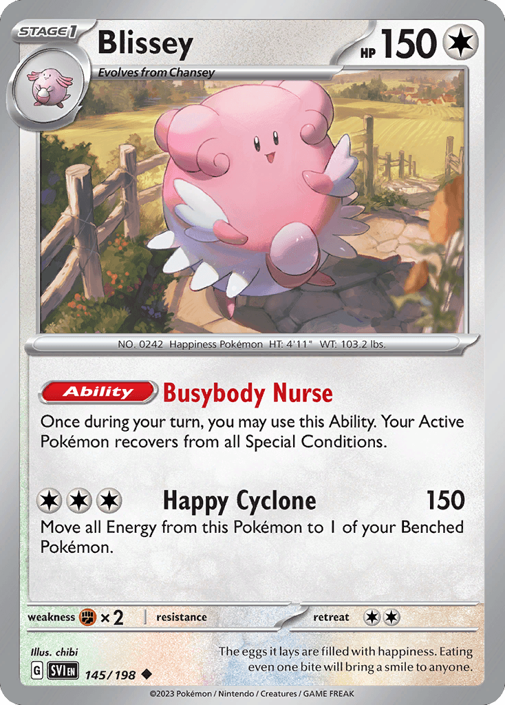 Blissey z edície Scarlet & Violet, karta č.145