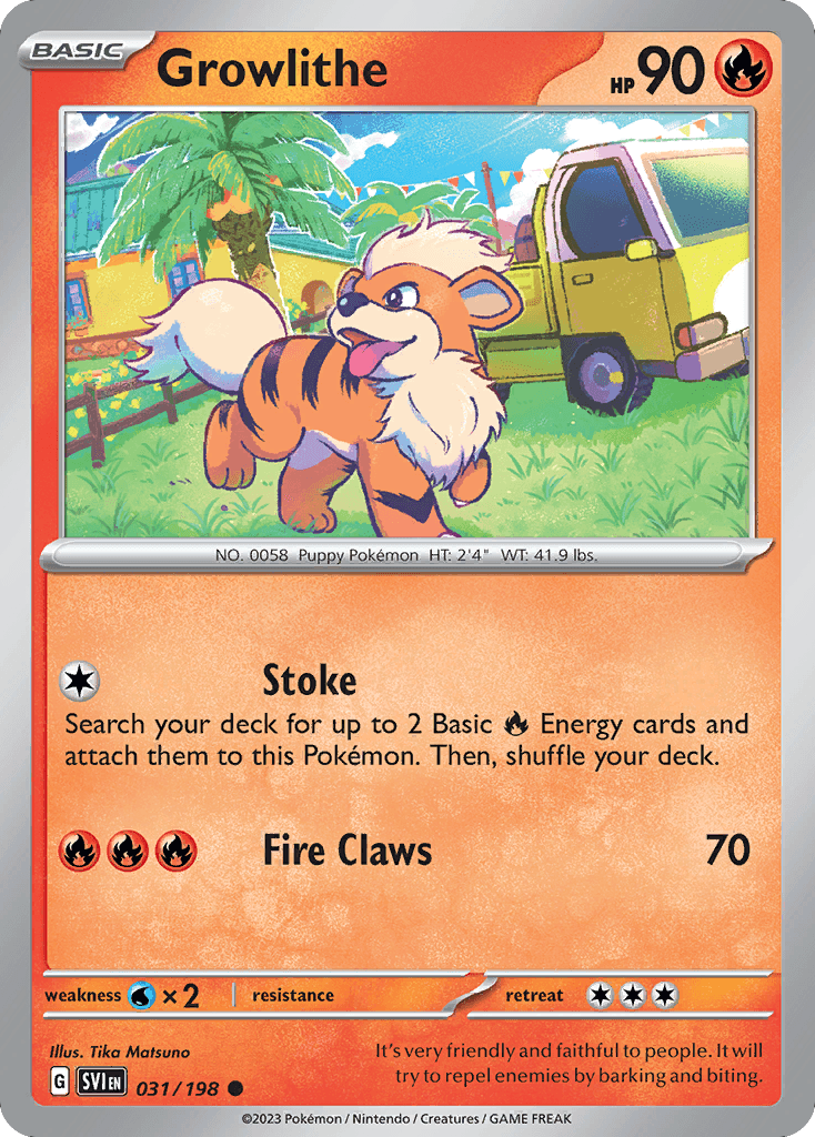 Growlithe z edície Scarlet & Violet, karta č.31