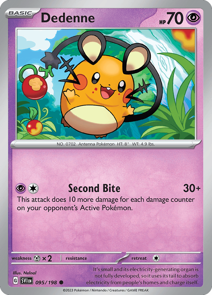 Dedenne z edície Scarlet & Violet, karta č.95