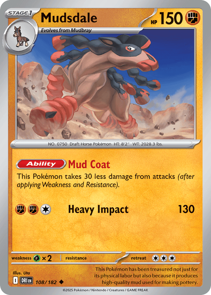 Mudsdale z edície Destined Rivals, karta č.108