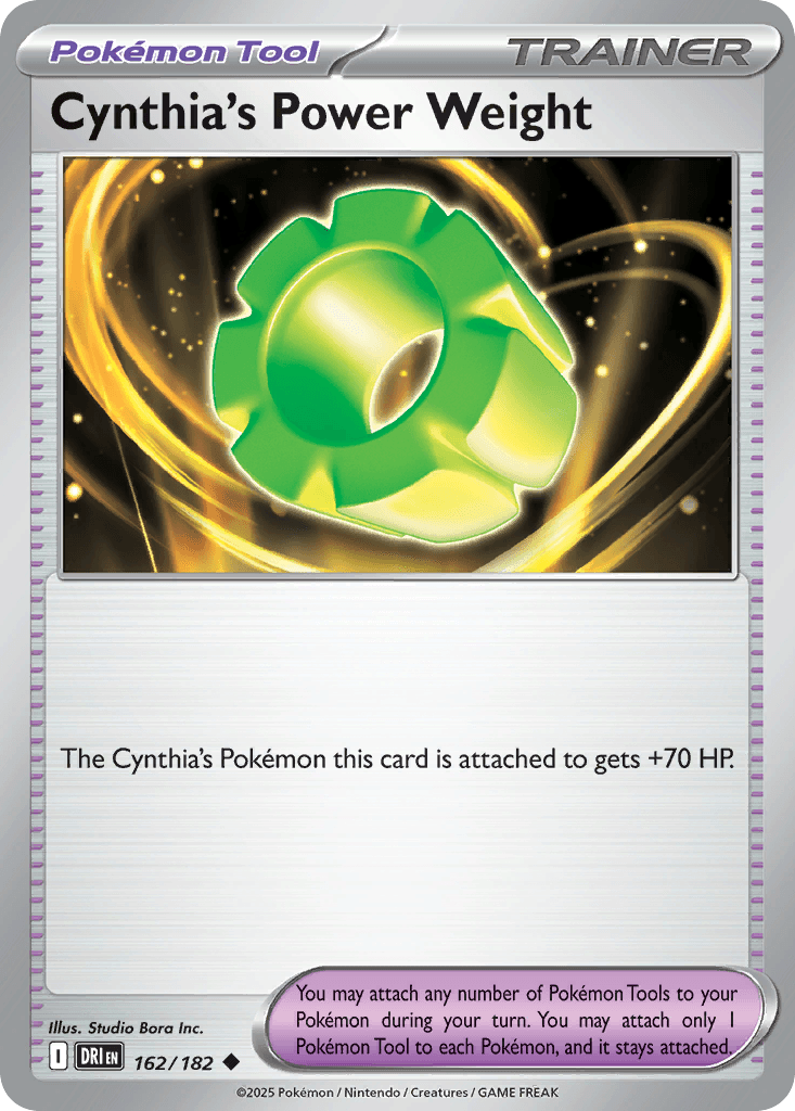 Cynthia's Power Weight z edície Destined Rivals, karta č.162