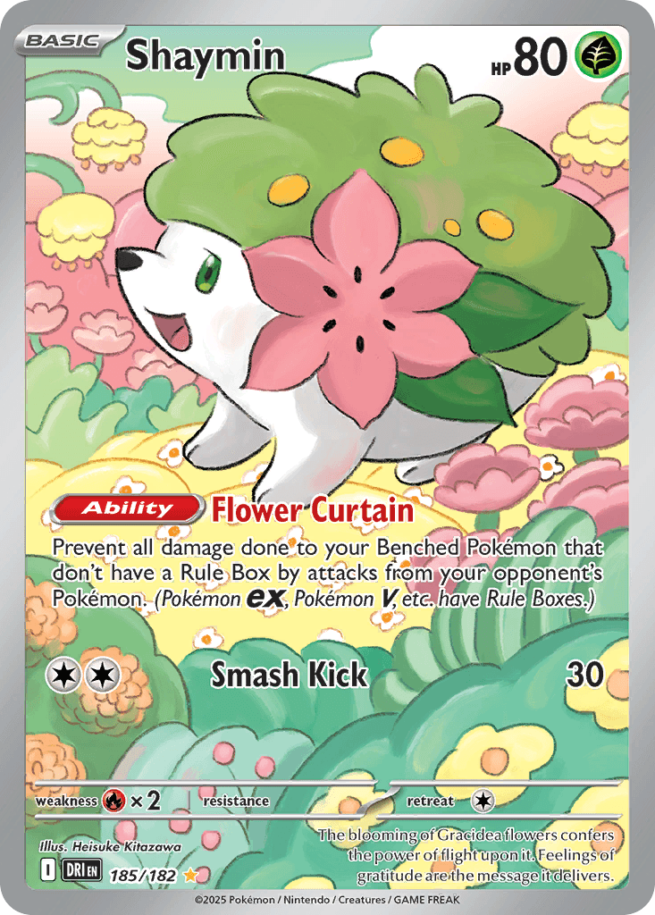 Shaymin z edície Destined Rivals, karta č.185
