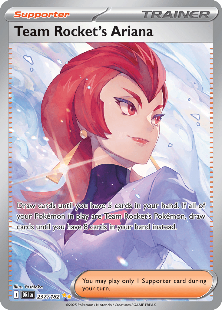 Team Rocket's Ariana z edície Destined Rivals, karta č.237