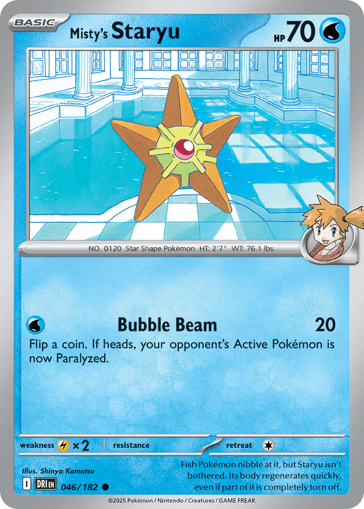 Misty's Staryu z edície Destined Rivals, karta č.46