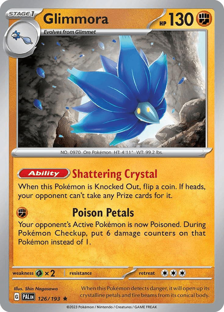 Glimmora z edície Paldea Evolved, karta č.126