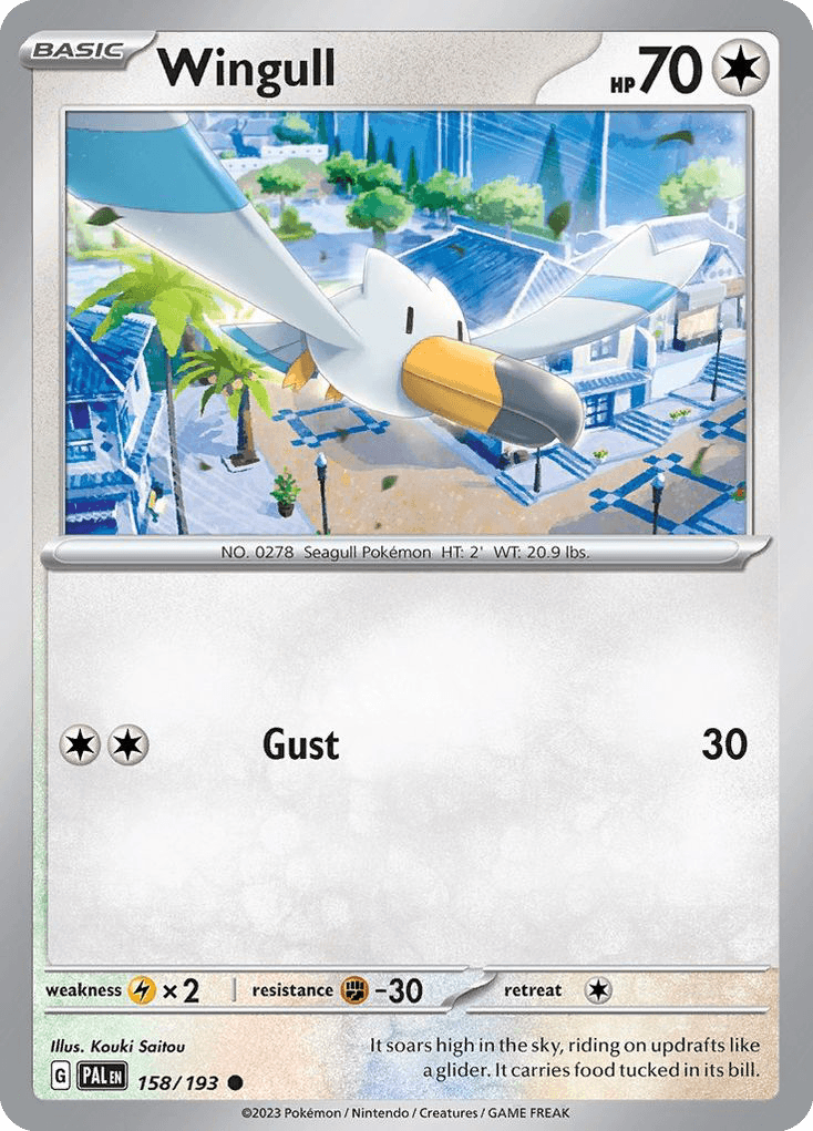 Wingull z edície Paldea Evolved, karta č.158