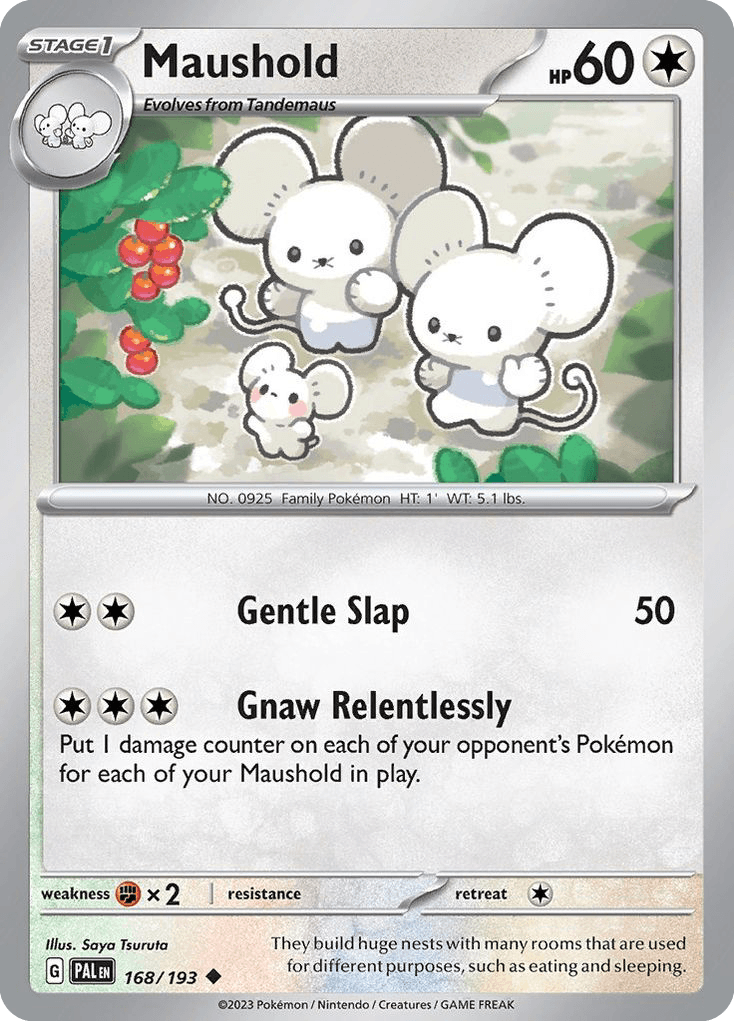 Maushold z edície Paldea Evolved, karta č.168