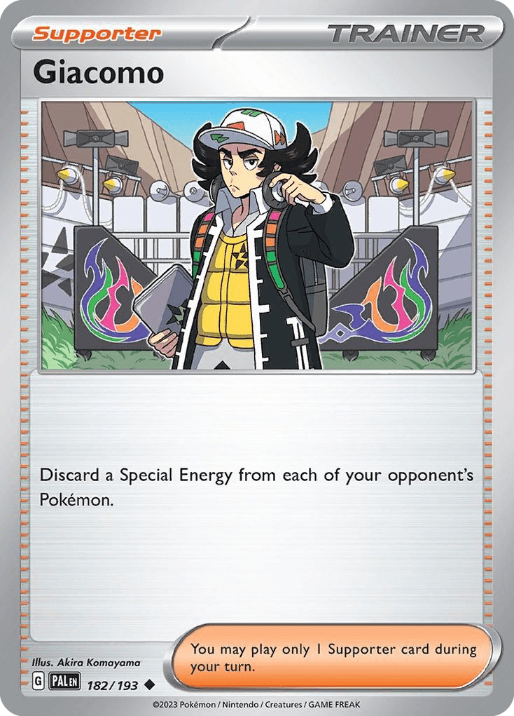 Giacomo z edície Paldea Evolved, karta č.182