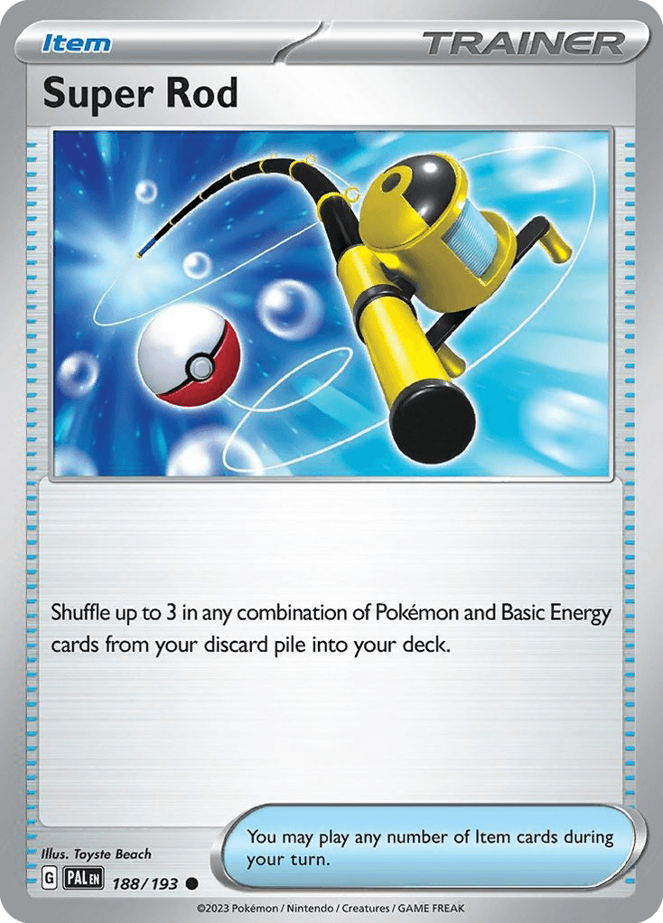 Super Rod z edície Paldea Evolved, karta č.188