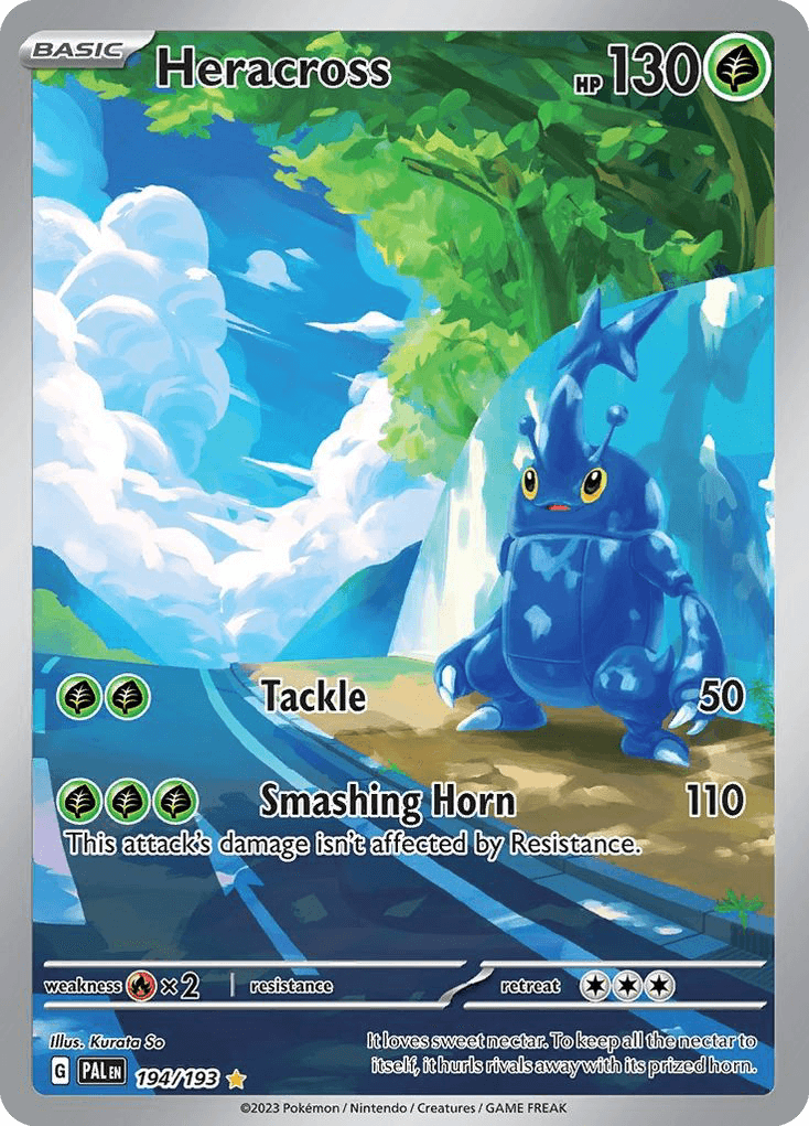 Heracross z edície Paldea Evolved, karta č.194