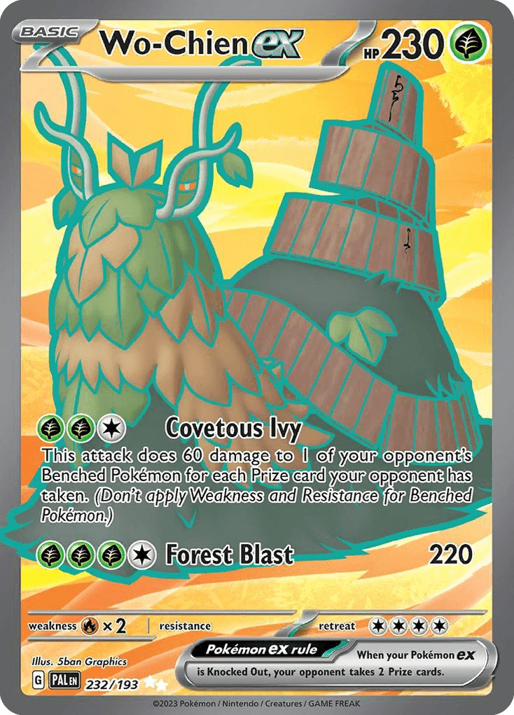 Wo-Chien ex z edície Paldea Evolved, karta č.232
