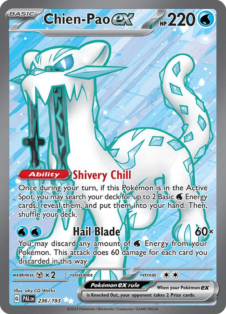 Chien-Pao ex z edície Paldea Evolved, karta č.236
