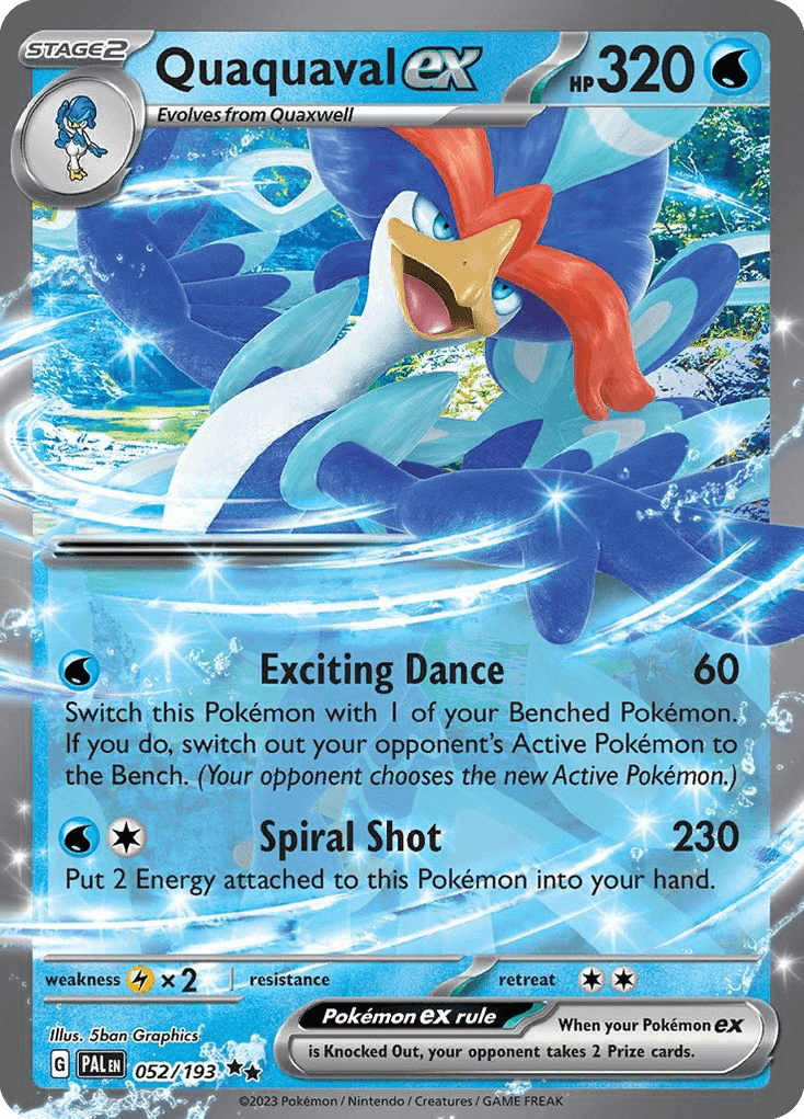 Quaquaval ex z edície Paldea Evolved, karta č.52