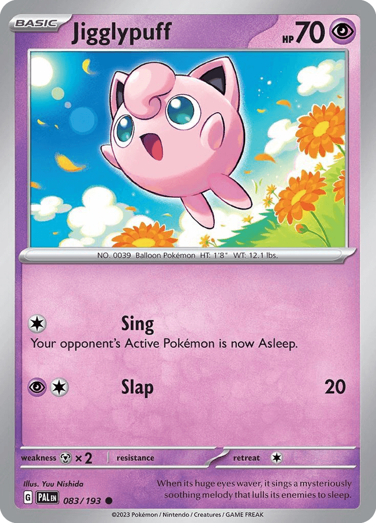 Jigglypuff z edície Paldea Evolved, karta č.83