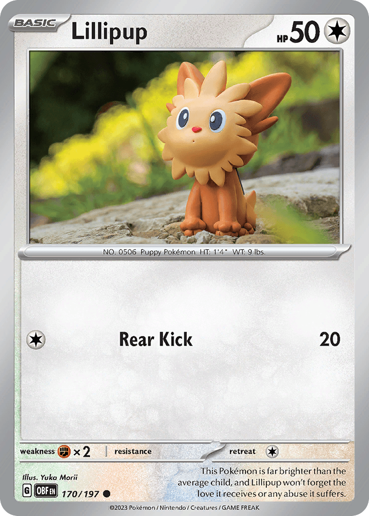 Lillipup z edície Obsidian Flames, karta č.170