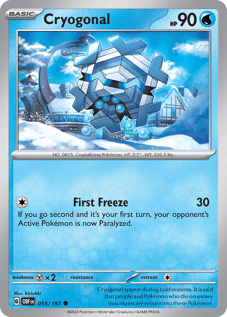 Cryogonal z edície Obsidian Flames, karta č.55