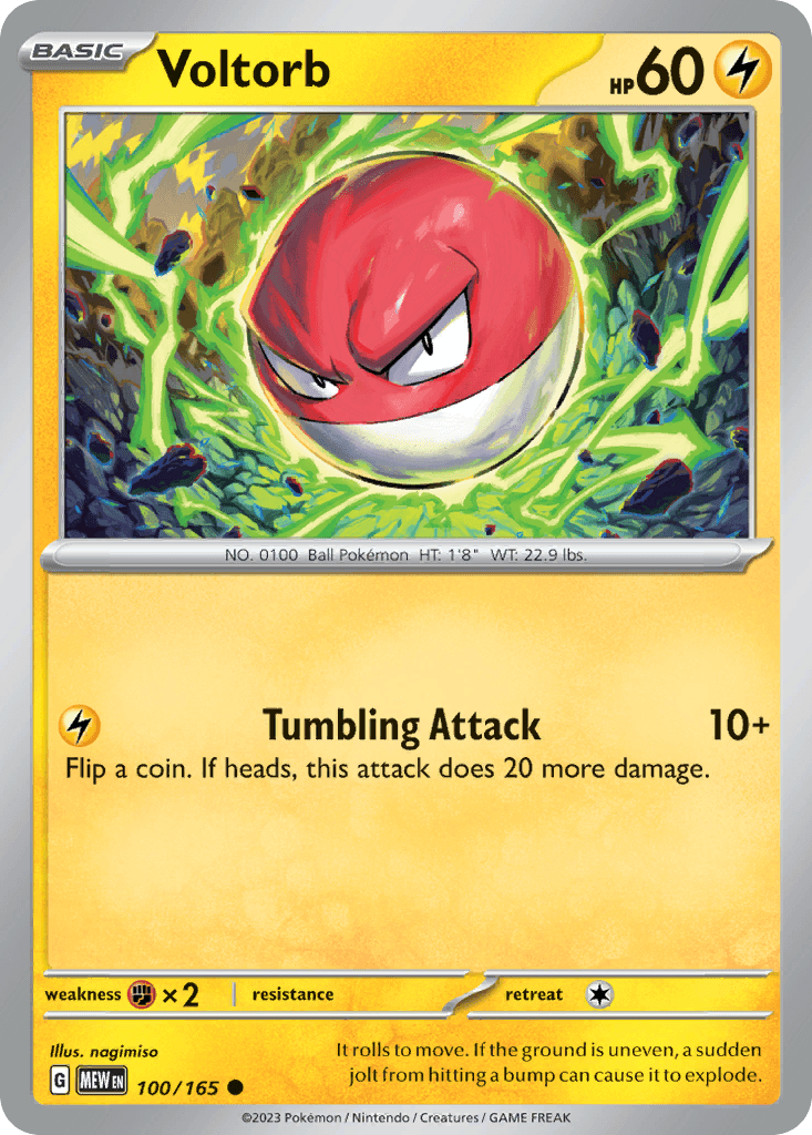 Voltorb z edície 151, karta č.100