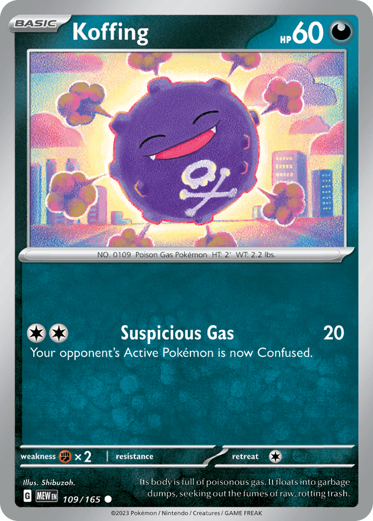 Koffing z edície 151, karta č.109