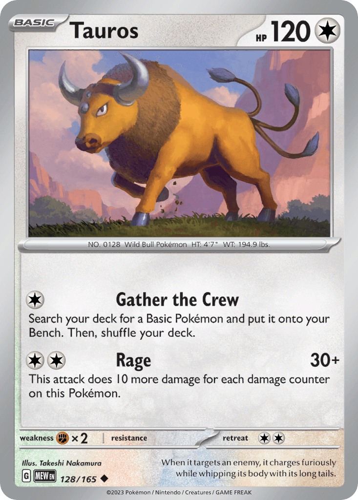 Tauros z edície 151, karta č.128