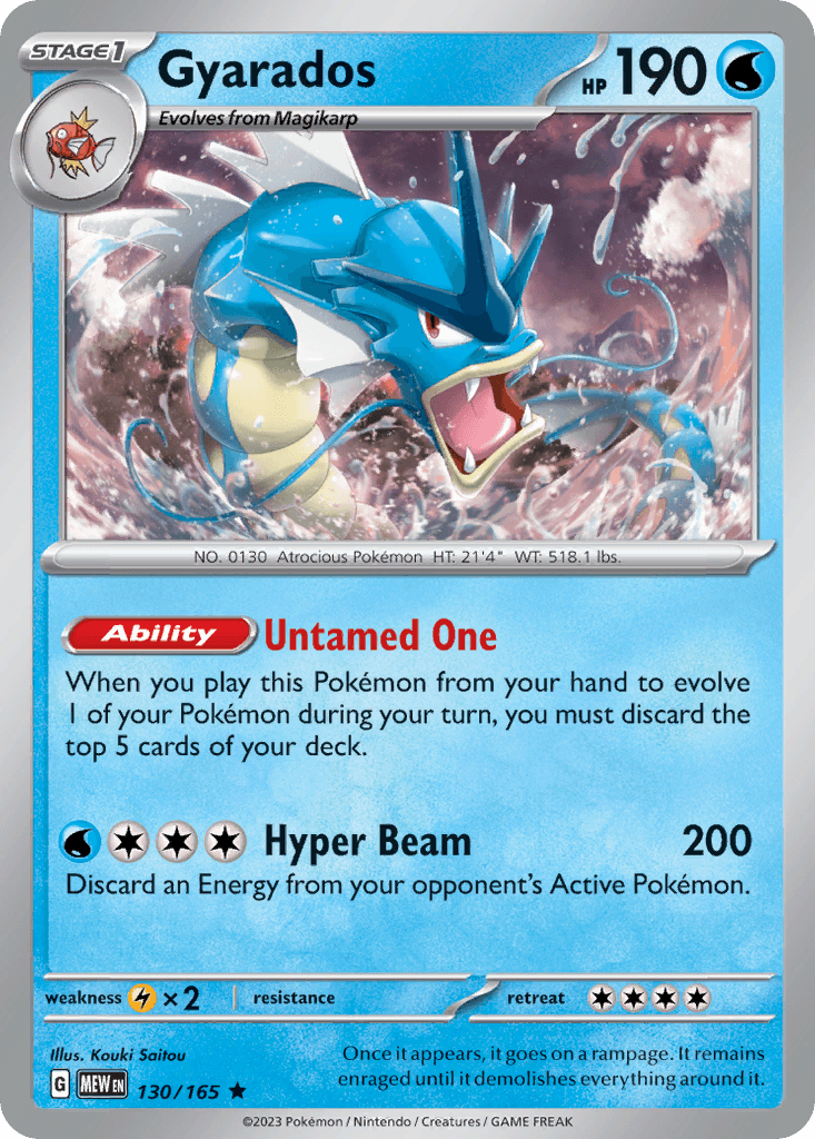 Gyarados z edície 151, karta č.130