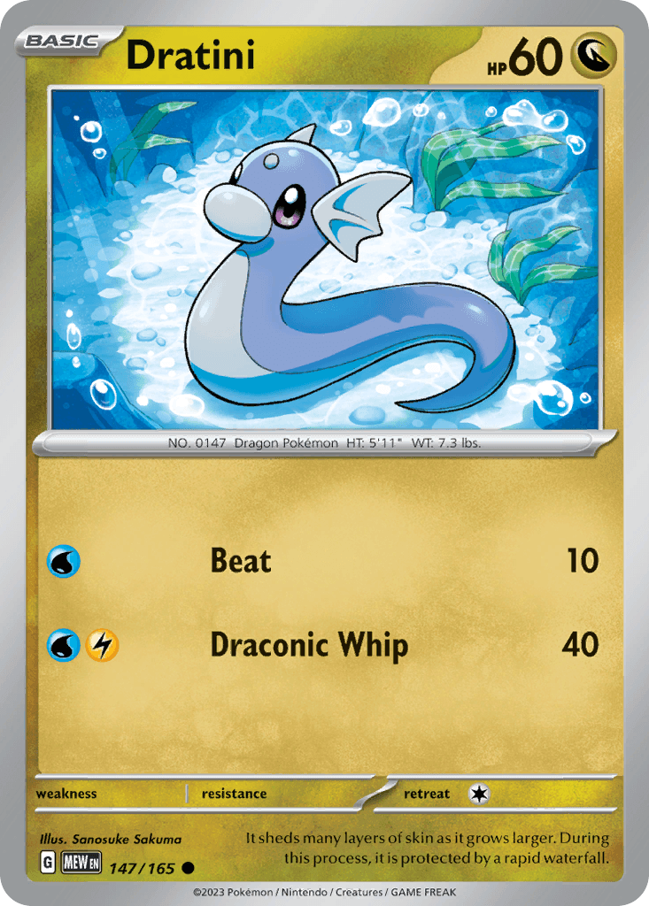Dratini z edície 151, karta č.147