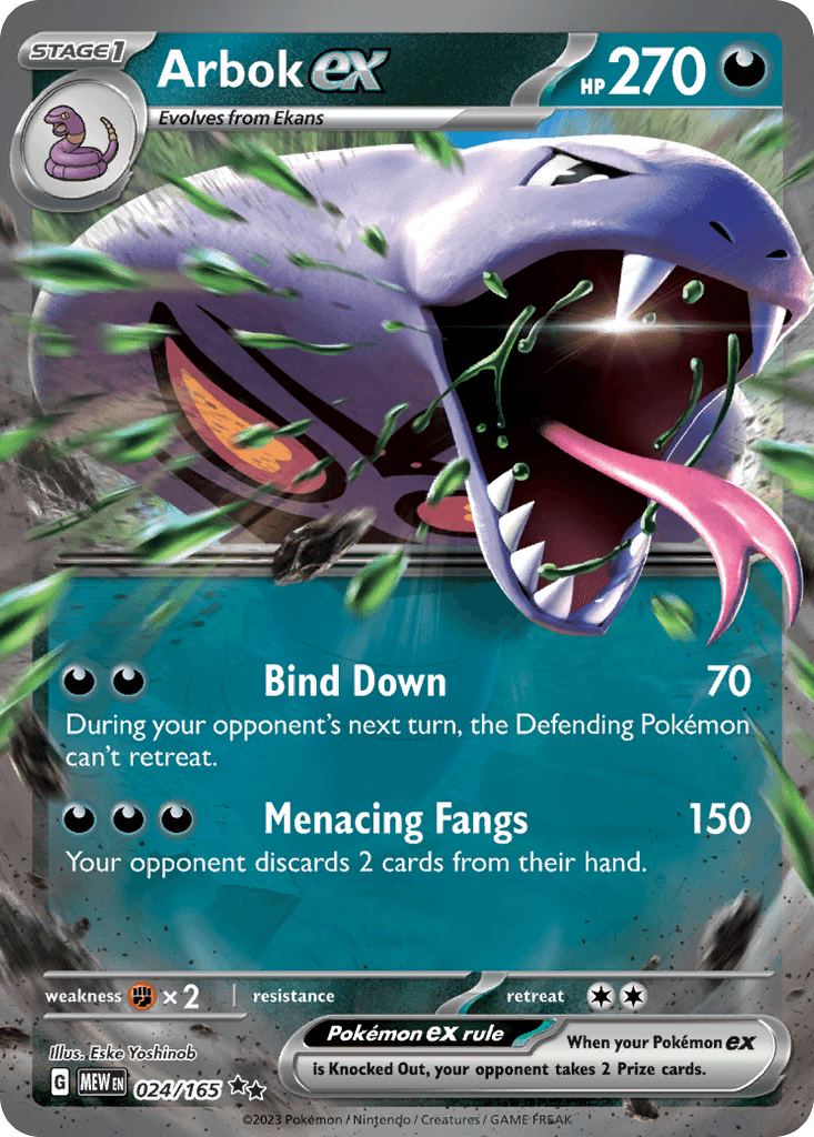 Arbok ex z edície 151, karta č.24