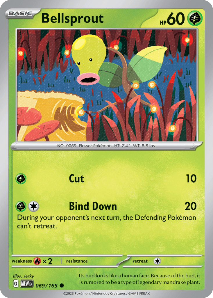 Bellsprout z edície 151, karta č.69