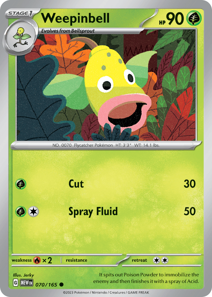 Weepinbell z edície 151, karta č.70