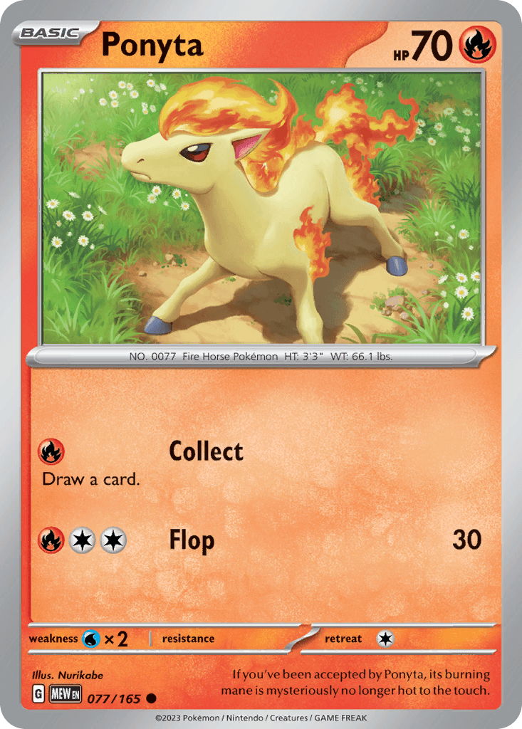 Ponyta z edície 151, karta č.77