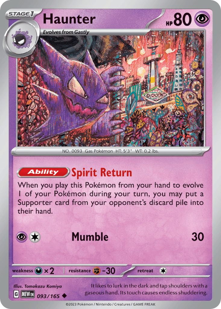 Haunter z edície 151, karta č.93