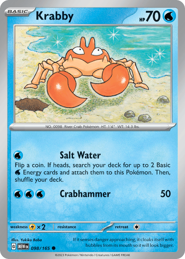Krabby z edície 151, karta č.98