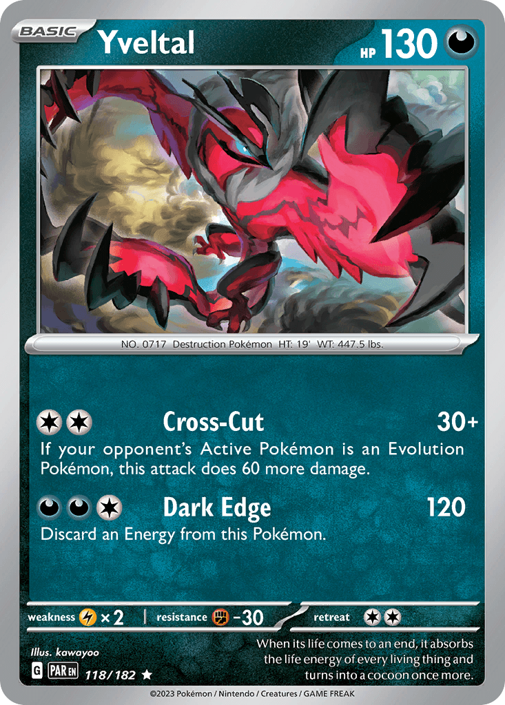 Yveltal z edície Paradox Rift, karta č.118