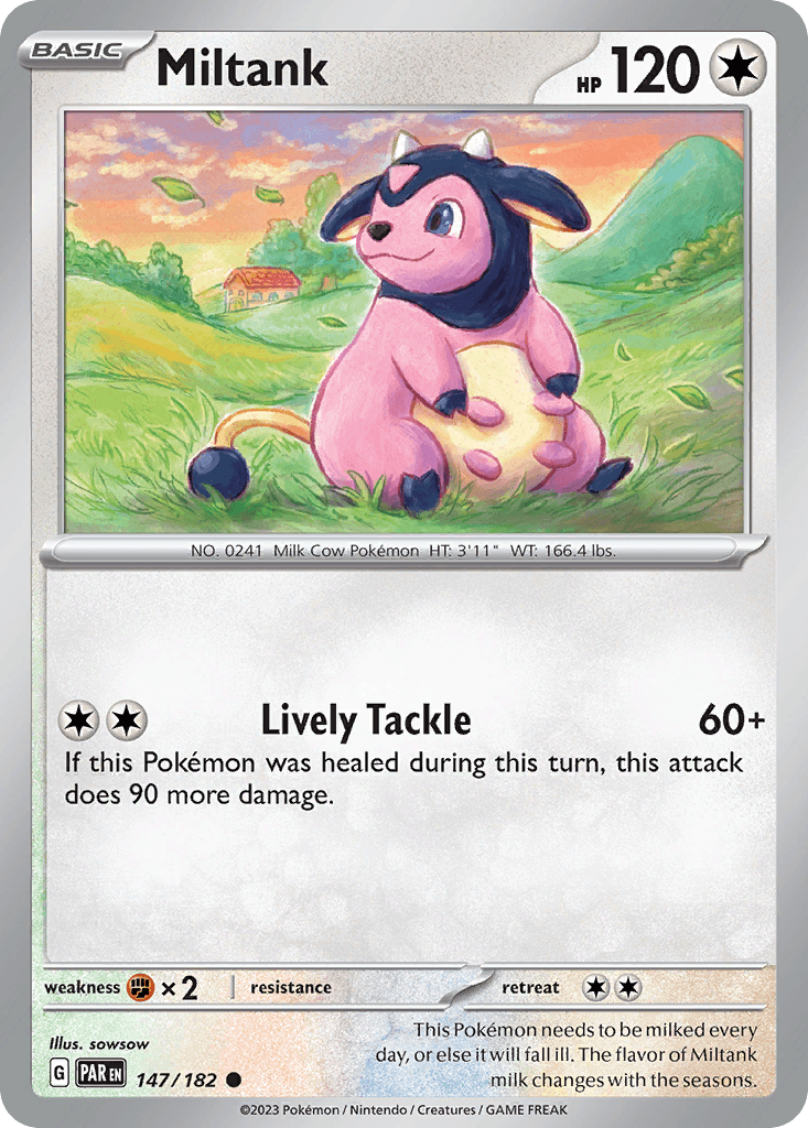 Miltank z edície Paradox Rift, karta č.147