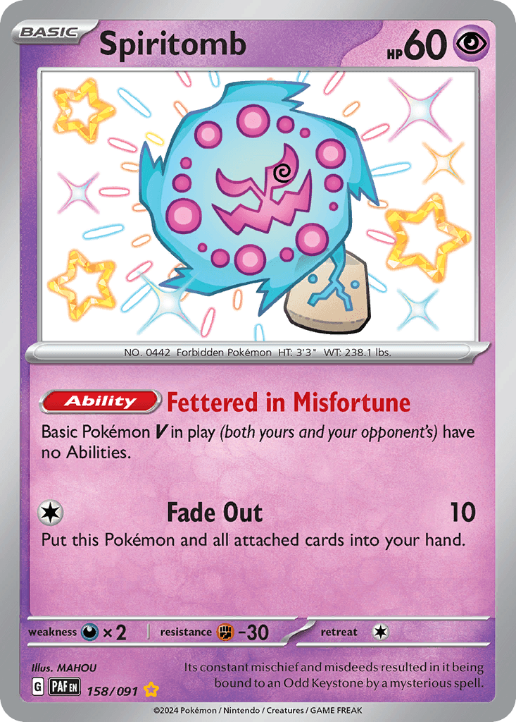 Spiritomb z edície Paldean Fates, karta č.158