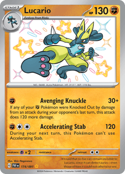 Lucario z edície Paldean Fates, karta č.174