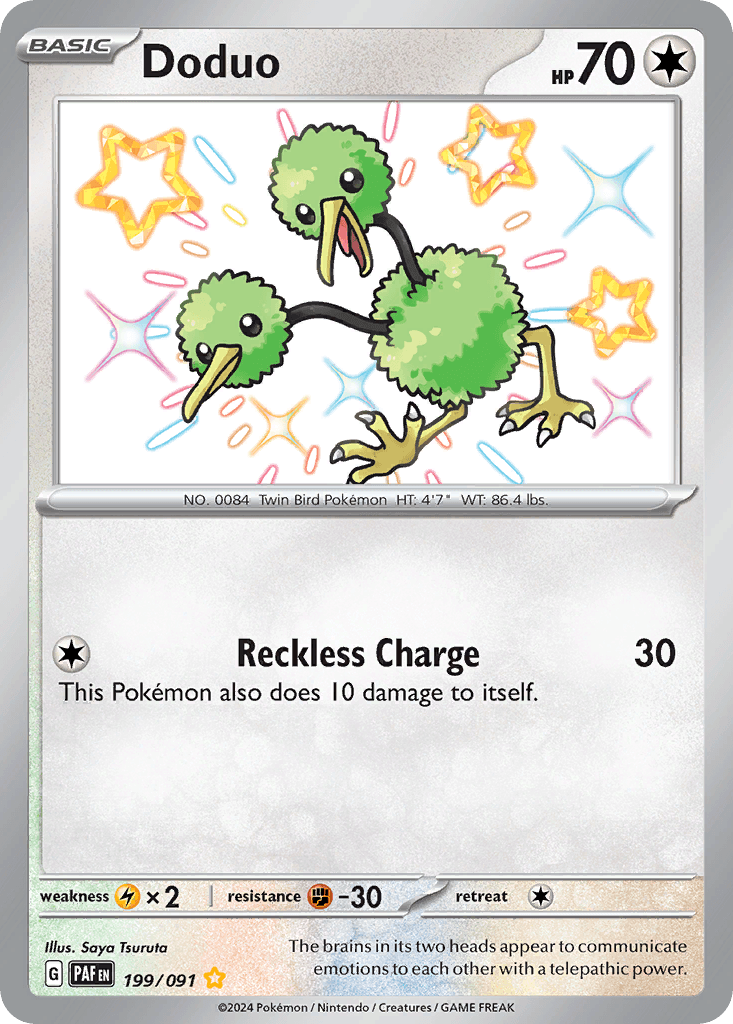 Doduo z edície Paldean Fates, karta č.199