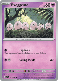Exeggcute z edície Paldean Fates, karta č.23