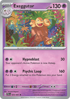 Exeggutor z edície Paldean Fates, karta č.24