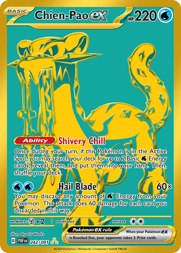 Chien-Pao ex z edície Paldean Fates, karta č.242