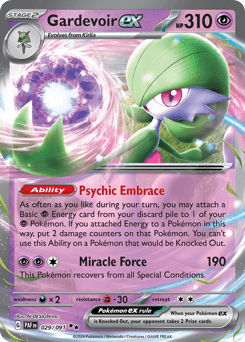 Gardevoir ex z edície Paldean Fates, karta č.29