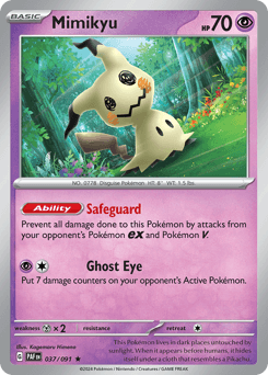 Mimikyu z edície Paldean Fates, karta č.37