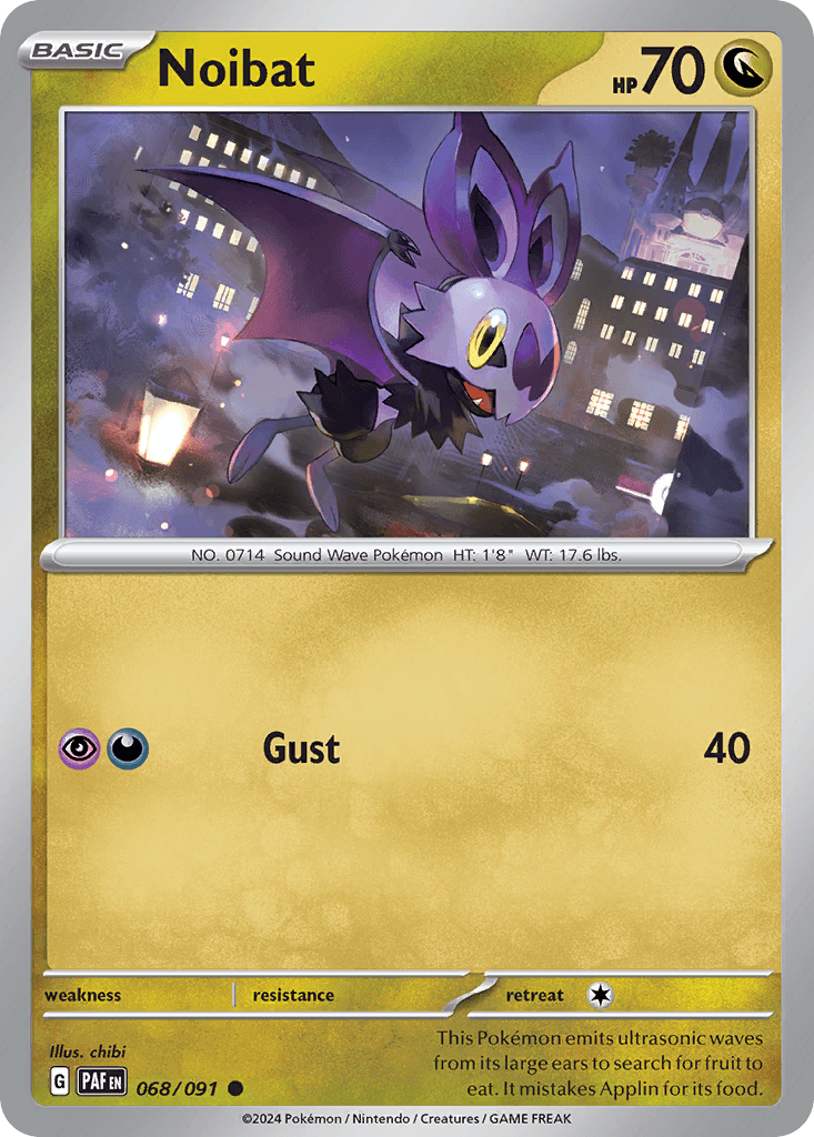 Noibat z edície Paldean Fates, karta č.68