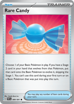 Rare Candy z edície Paldean Fates, karta č.89